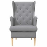 vidaXL Fauteuil Gris clair Tissu