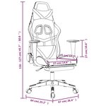 vidaXL Chaise de jeu de massage avec repose-pied Noir&Gris Similicuir