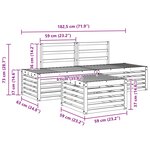 vidaXL Ensemble de canapés d'extérieur 4 Pièce Blanc