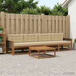 vidaXL Ensemble de canapés d'extérieur 5 Pièces Naturel et Beige