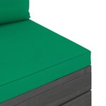 vidaXL Salon palette de jardin 9 Pièces avec coussins Bois de pin massif