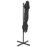 vidaXL Parasol de jardin en porte-à-faux à double toit anthracite