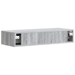 vidaXL Table d'appoint murale Sonoma gris 87 5 x 34 5 x 17 cm