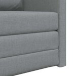 vidaXL Canapé-lit avec coussin Gris clair 74 x 77 x 81 cm tissu