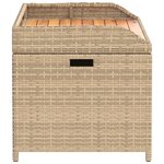 vidaXL Banc de rangement mélange beige résine tressée et bois d'acacia