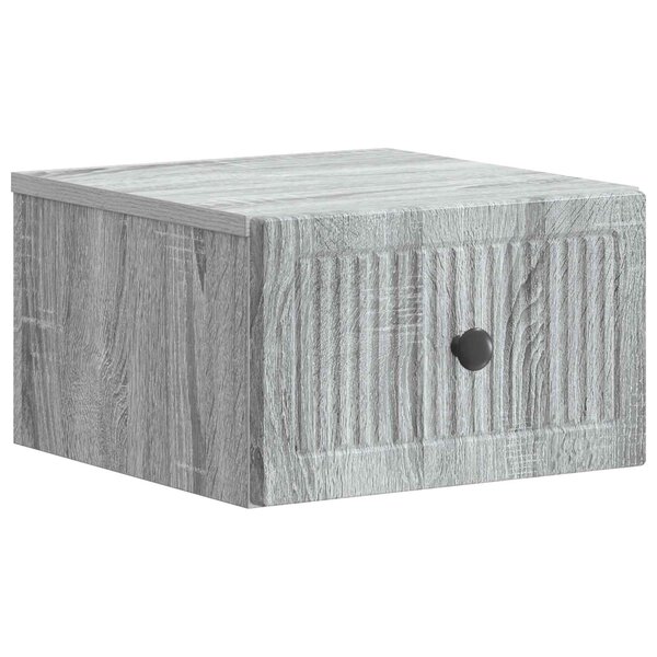vidaXL Cabinet de chevet mural Sonoma gris 33 x 34 5 x 20 cm