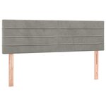 vidaXL Sommier à lattes de lit avec matelas LED Gris clair 140x200 cm