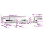 vidaXL Ensemble de canapés d'extérieur 7 pc Naturel