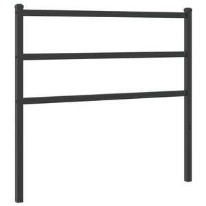 vidaXL Tête de lit de remplacement métal noir 100 cm