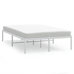 vidaXL Cadre de lit métal blanc 135x190 cm