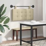 vidaXL Tête de lit suspendue Crème Simili cuir