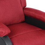 Vidaxl fauteuil de massage rouge bordeaux similicuir et tissu