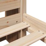vidaXL Lit bibliothèque sans matelas 160x200 cm bois massif de pin