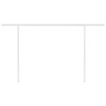 vidaXL Auvent manuel rétractable avec poteaux 4 5x3 5 m Jaune et blanc