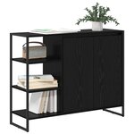 vidaXL Meuble d'appoint Chêne noir 96 5 x 30 x 75 cm Bois d'ingénierie