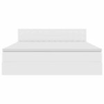 vidaXL Lit avec rangement et LED avec matelas Blanc pur 180 x 200 cm