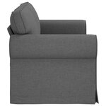 vidaXL Canapé Gris foncé 215 x 82 x 80 cm tissu