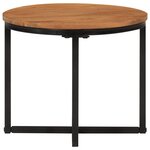 vidaXL Table basse 35x35x30 cm bois massif acacia et fer