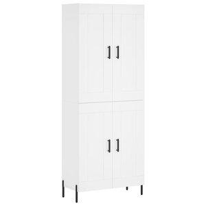 vidaXL Buffet haut Blanc 69 5x34x180 cm Bois d'ingénierie