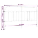 vidaXL Tête de lit métal blanc 160 cm