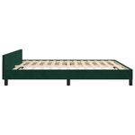 vidaXL Cadre de lit sans matelas vert foncé 160x200 cm velours