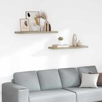 vidaXL Étagères murales flottantes 2 Pièces chêne 90x23 5x3 8 cm MDF
