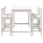 vidaXL Ensemble de bar de jardin 5 Pièces blanc bois massif de pin