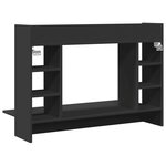 vidaXL Bureau mural noir 105x48x75 cm bois d'ingénierie