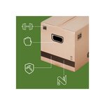 Pack and Move - Lot 20 cartons déménagement stockage livres - 40 x 30 x 30 cm - Poignées renforcées - 1 adhésif offert