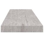 vidaXL Étagères murales flottantes 4 Pièces gris béton 80x23 5x3 8 cm MDF