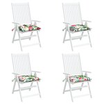 vidaXL Coussins de chaise lot de 4 multicolore 40x40x7 cm tissu