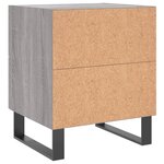 vidaXL Tables de chevet 2 Pièces sonoma gris 40x35x47 5 cm