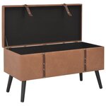 vidaXL Tabourets de rangement lot de 3 Marron Similicuir