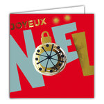 Carte Joyeux Noël avec Enveloppe Blanche 15x15cm