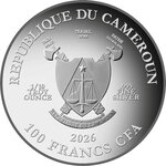 Monnaie LUNAR HORSE 1/10 Oz Argent 100 Francs Cameroon 2026