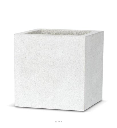 Bac en pures fibres mora ext. Cube l 30 x 30 x h30 cm gris clair - dimhaut: h 30 cm - couleur: gris ciment