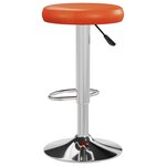 Vidaxl tabourets de bar 2 pcs orange similicuir
