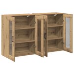 vidaXL Meubles muraux 2 pièces Chêne Artisan 69 5 x 34 x 90 cm en bois d'ingénierie