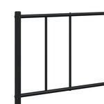 vidaXL Cadre de lit métal avec tête de lit noir 193x203 cm