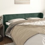 vidaXL Tête de lit avec oreilles Vert foncé 183x23x78/88 cm Velours