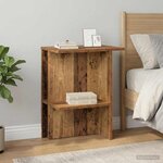 vidaXL Table basse 2 Pièces Bois ancien 40 x 30 x 49 cm Bois d'ingénierie