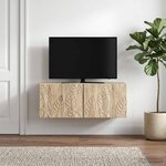 vidaXL Meuble TV mural 98 x 41 x 30 cm Chêne Sonoma Bois d'ingénierie