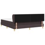 vidaXL Lit à Ressorts avec Matelas Crème 90x200 cm Tissu Marron foncé