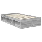 vidaXL Cadre de lit Gris Sonoma 100 x 200 cm Bois d'ingénierie