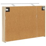 vidaXL Armoire Miroir de Salle de Bain Chêne Sonoma 100 x 14 5 x 70 cm