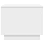 vidaXL Table basse avec lumières LED blanc 50x50x40 cm