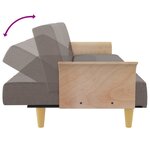 vidaXL Canapé-lit avec accoudoirs taupe tissu
