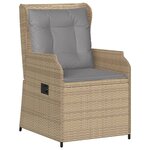 vidaXL Salon de jardin avec coussins 5 Pièces beige résine tressée