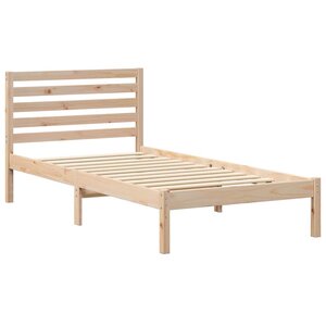 vidaXL Cadre de lit Marron 90 x 200 cm Bois massif en pin
