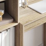 vidaXL Bureau avec rangement 2 Pièces Chêne Sonoma 45 5 x 34 x 127 cm